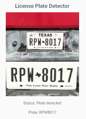 Screenshot of OCR result shown in app